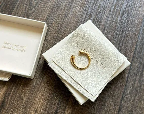 MOLTEN OPEN RING IN GOLD - Image 2