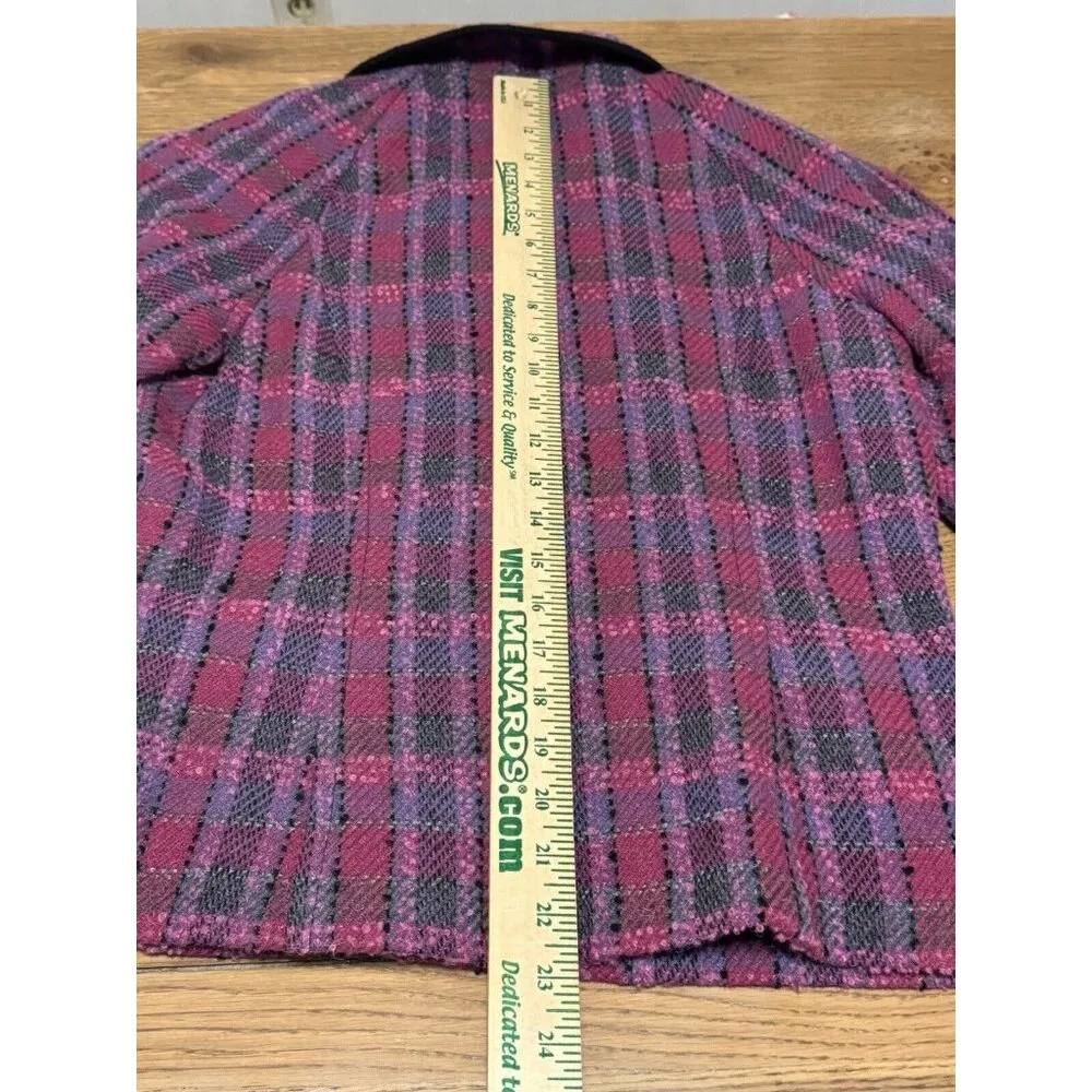 Pendleton Blazer Jacket Womens Size 8 Wool Blend Plaid Professional Classic City - Image 14