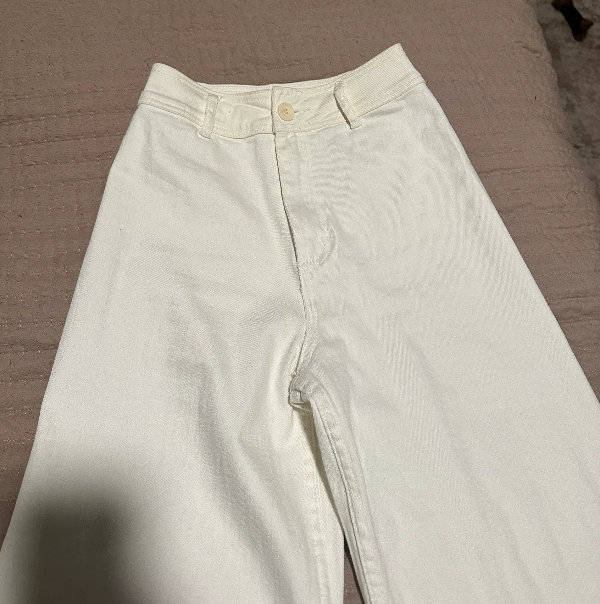 Wide Cream/white Pants - Image 2