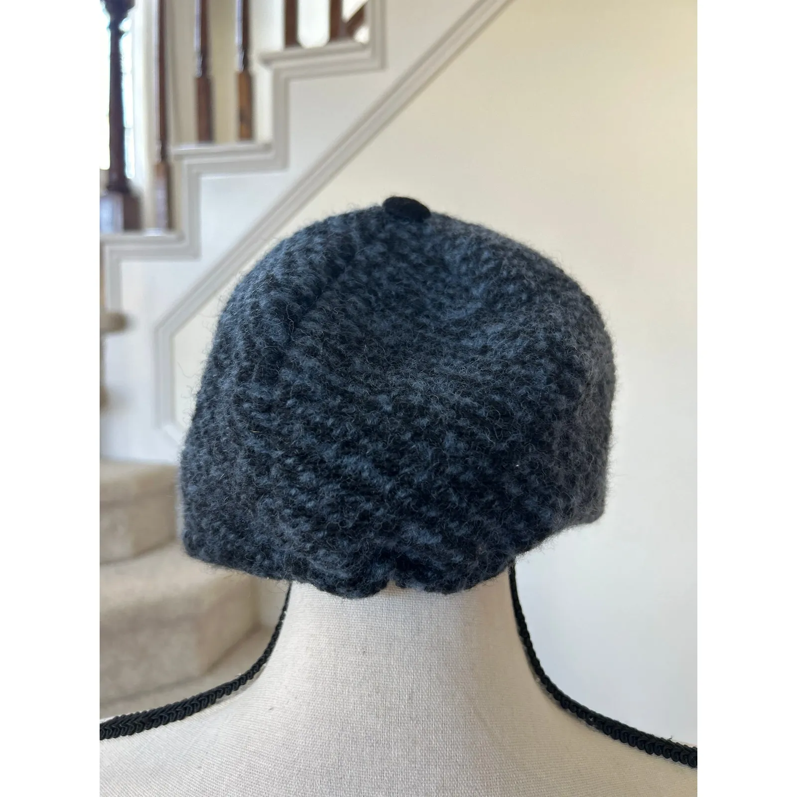 Giuliana Y2K Wool Blend Blue Newsboy Cap - Image 3