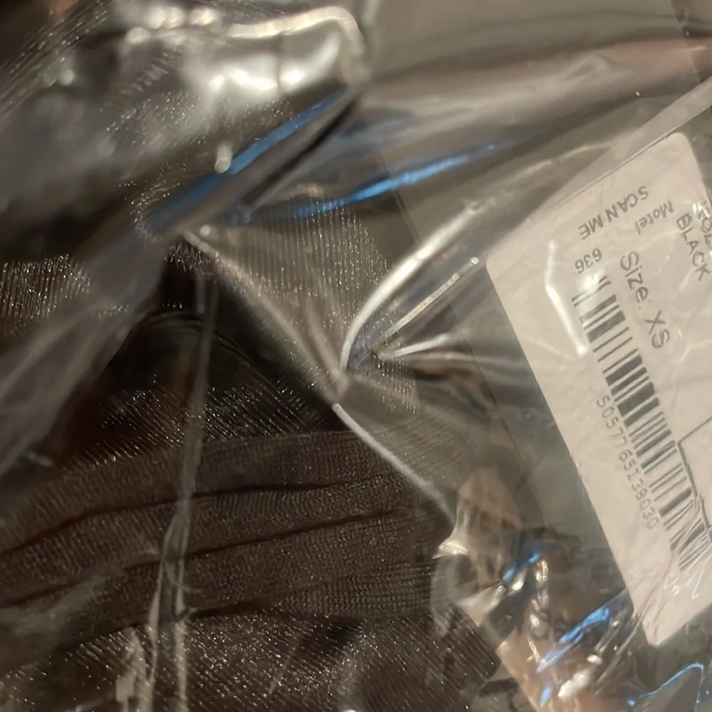 NWT motel rocks motelrocks koza satin black tie back bodice top xs - Image 4