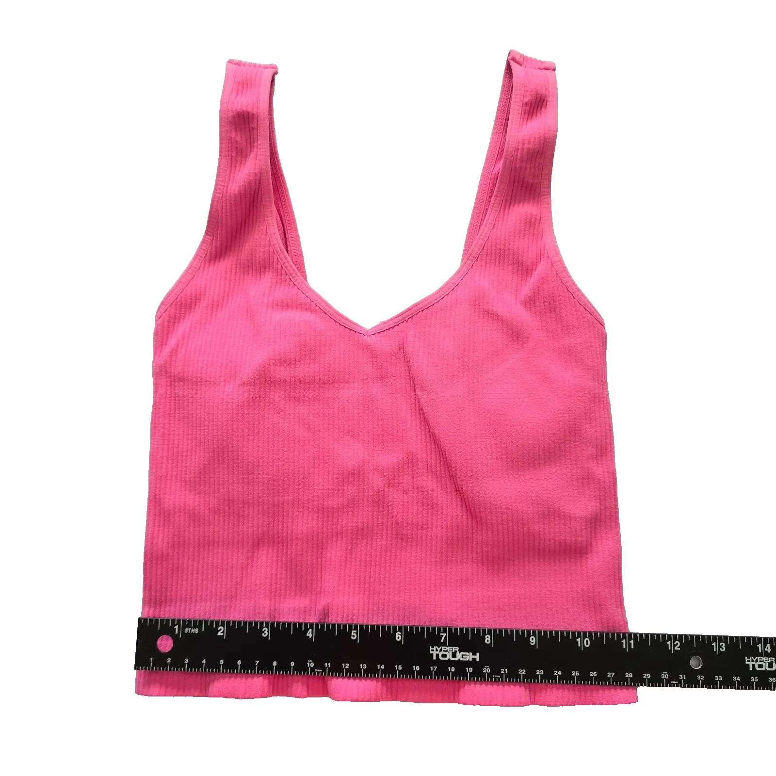 Ribbed Comfort Y2K Bra Top Wireless Pullover Stretch Sleep As Revival Pink O/S - Image 3
