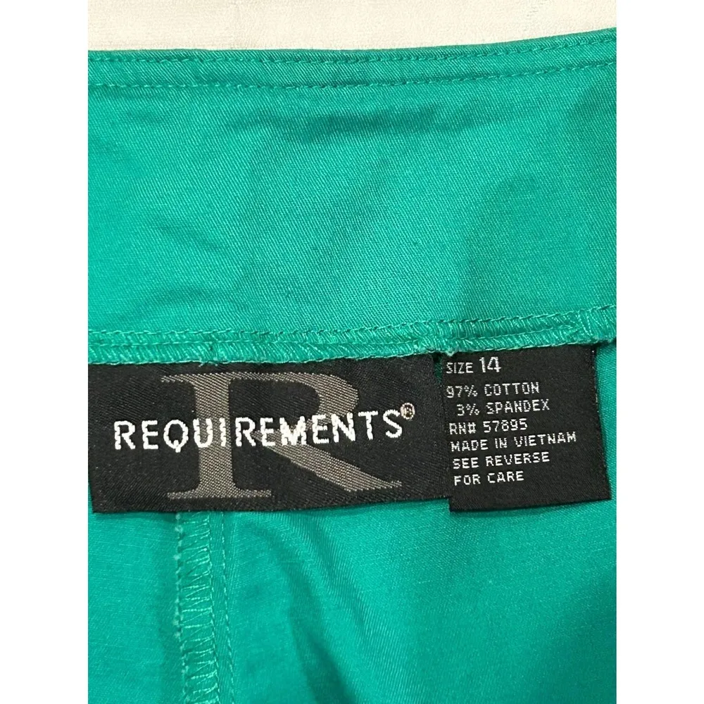 Requirements Green Casual Novelty Cropped Capri Pant Pink Flamingo Size 14 - Image 51