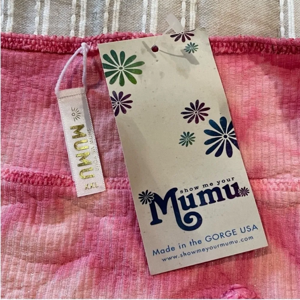 Show Me Your Mumu Del Rey Bikini Bottoms in Pink Tie Dye Scrunch XXL NWT - Image 5