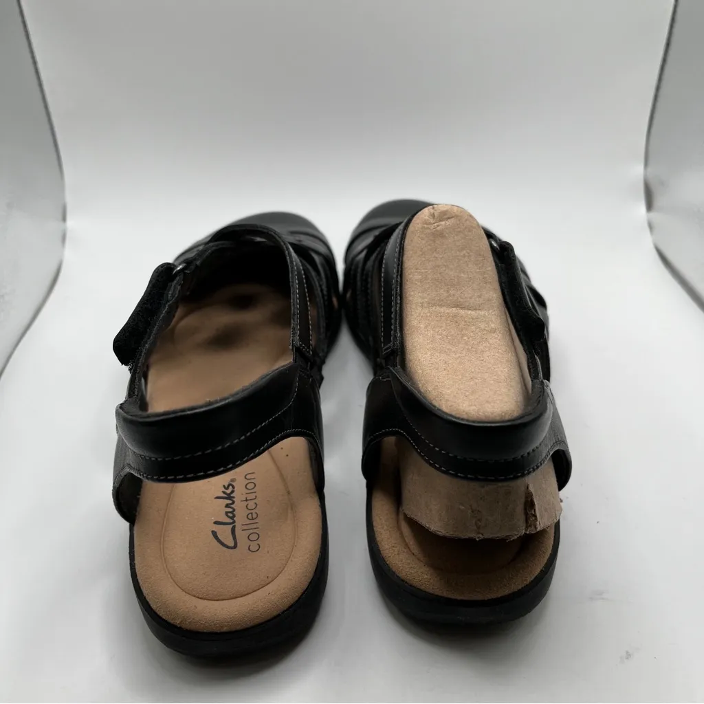 NWB Clarks Women's Elizabelle Sea black leather size 11 Wide - Image 8