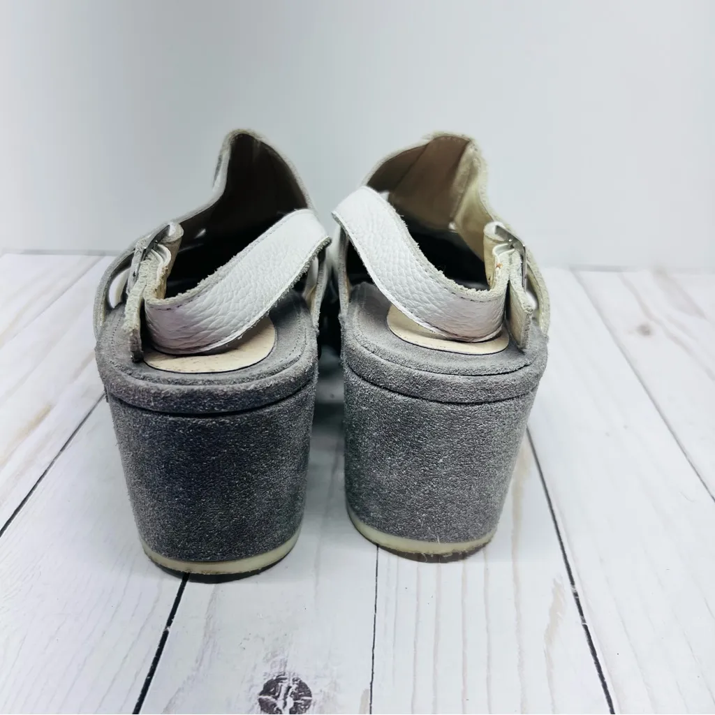 Jeffrey Campbell Timara White Leather Clogs with Stud Detail Size 9 - Image 4