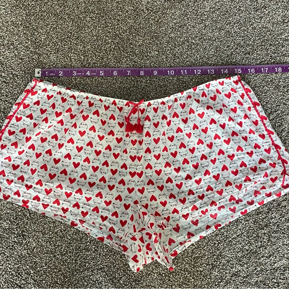 Cat & Heart Print Women's Sleep Shorts - Image 3