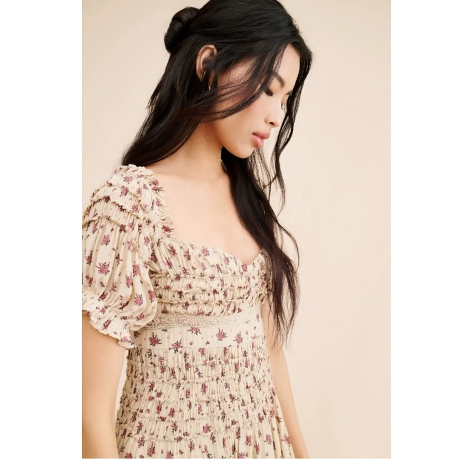 Free People Dainty Cottage Ethereal Bali Juniper Midi Dress 12 NWT Lace Floral - Image 4