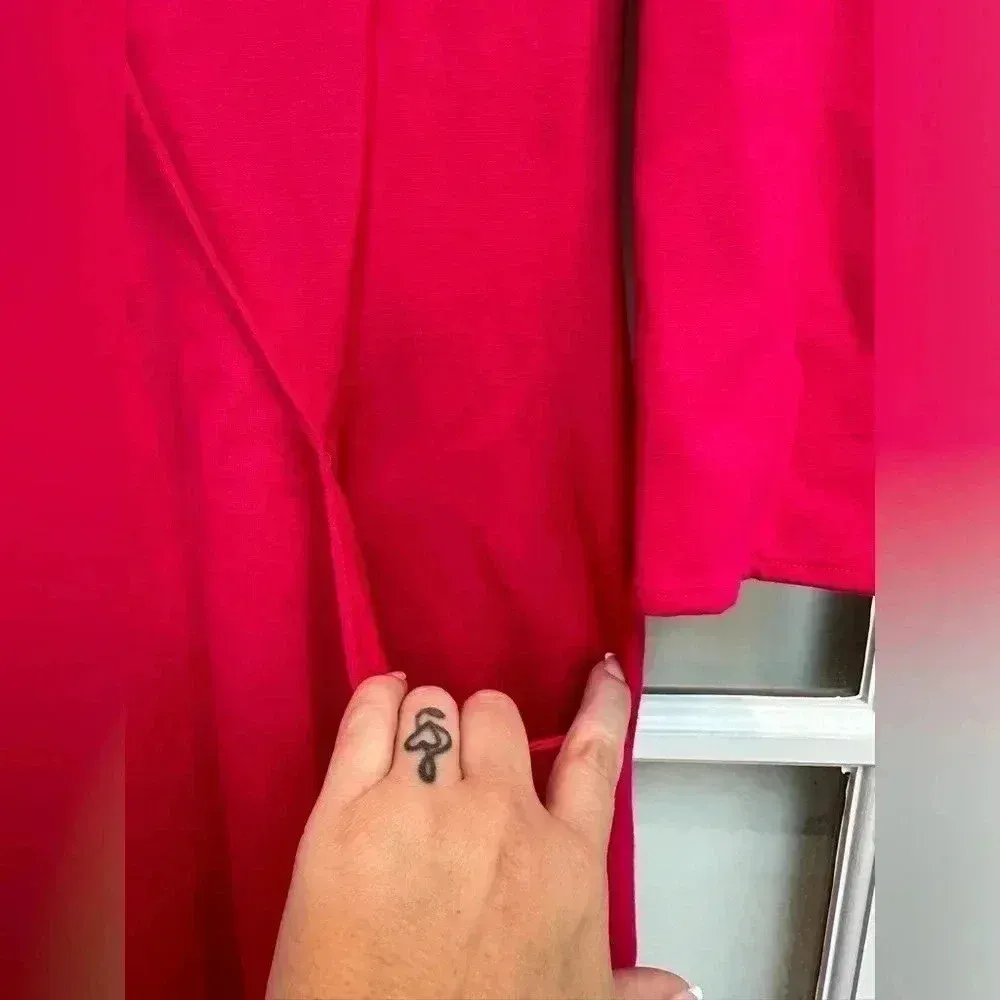 Vintage Elizabeth McKay Designer Fuchsia Heavy Italian Ponte Midi Dress Size 8 Pink - Image 7