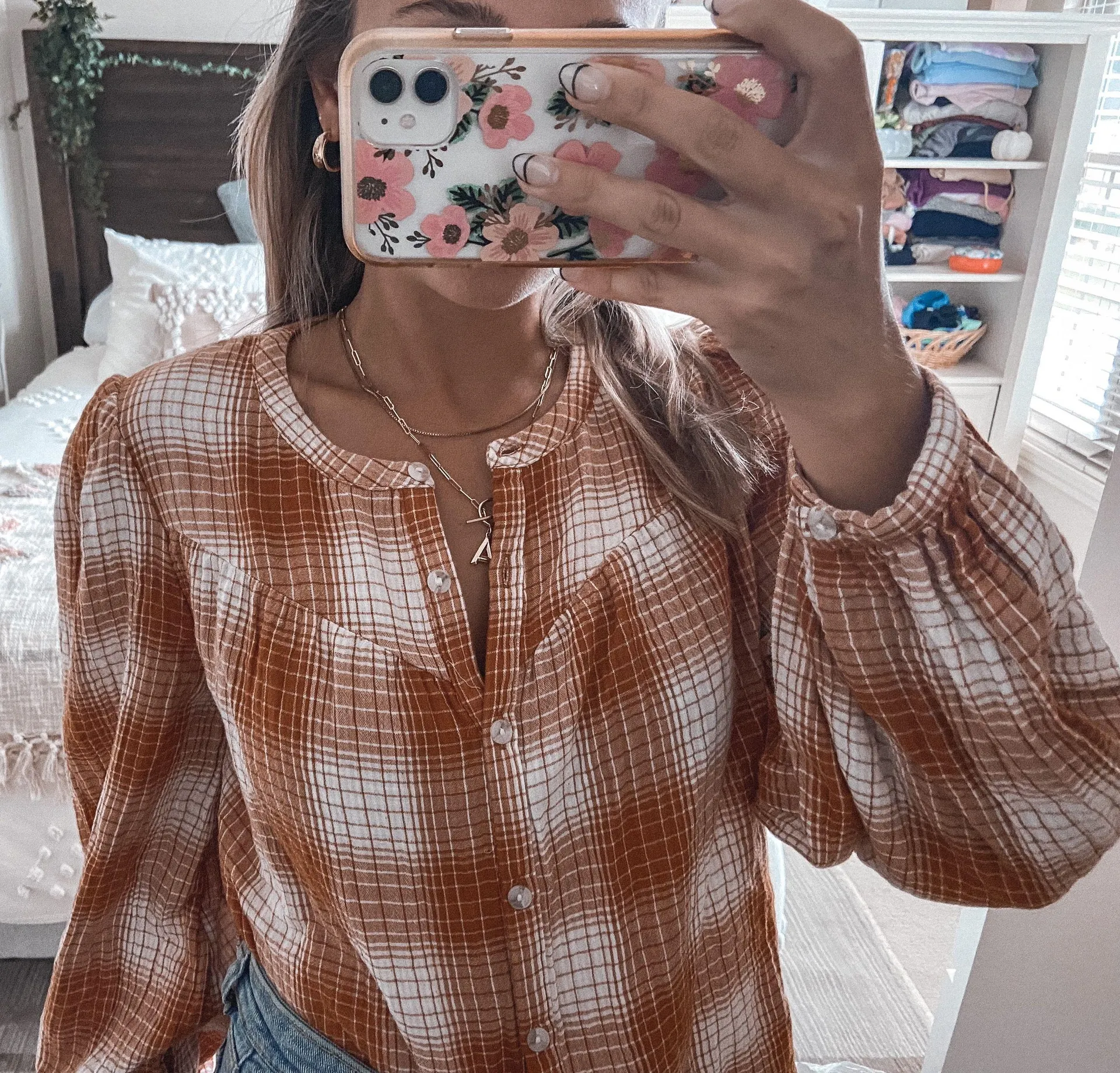 Universal Thread Orange Flannel  - Image 6