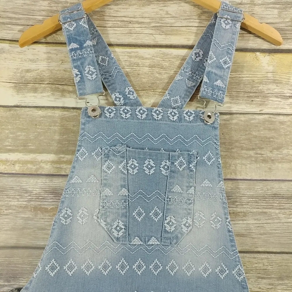 Kensie Denim Overall‎ Shorts embroidered Print - Image 3