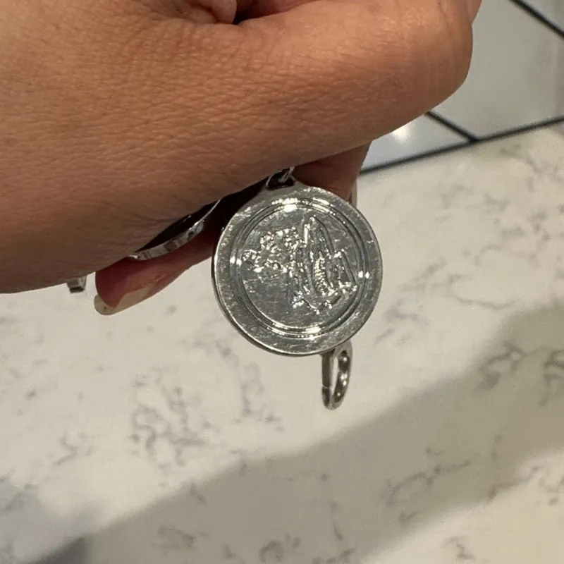 Disney Parks Walt Disney World Four Parks dangle keychain 2019 silver tone - Image 8