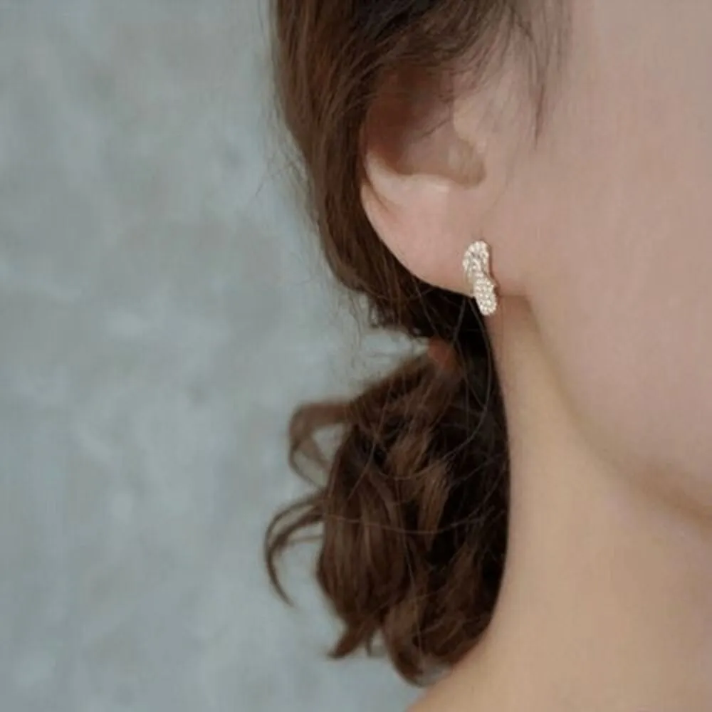 Korean fashion Luxury Zircon Gold plated Stud Earrings - Image 3