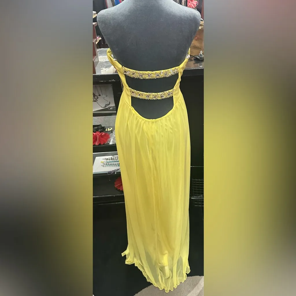 Deb Yellow Strapless Dress with Chic Appeal Size undefined - Image 4