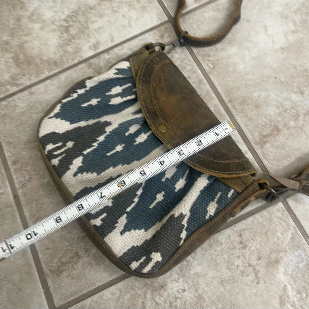Myra‎ Bag Seeker Leather Crossbody shoulder Handbag Canvas Purse Aztec - Image 7