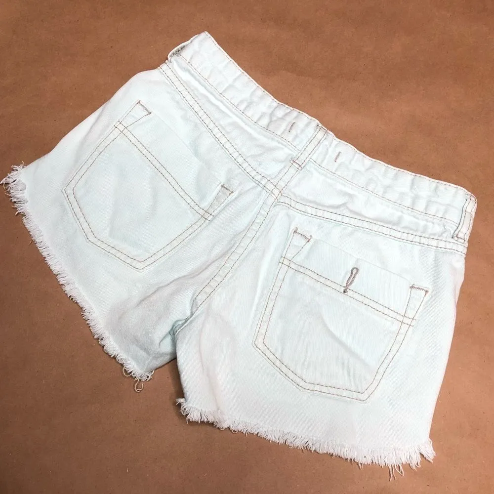Free People Cut Off Shorts Light Wash 24 - Image 2