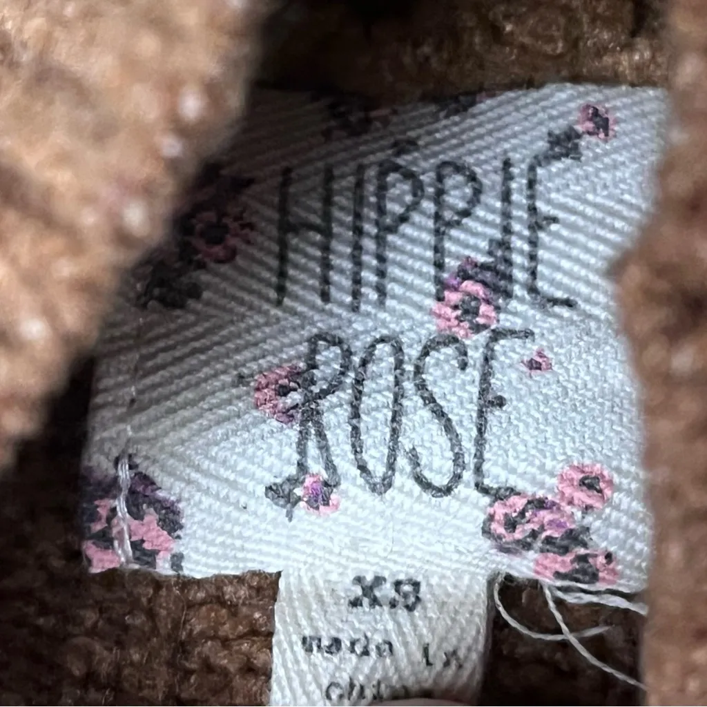 Hippie Rose Women’s Open Back Cable Knit Sweater Size XS Brown Fisherman Angler - Image 10