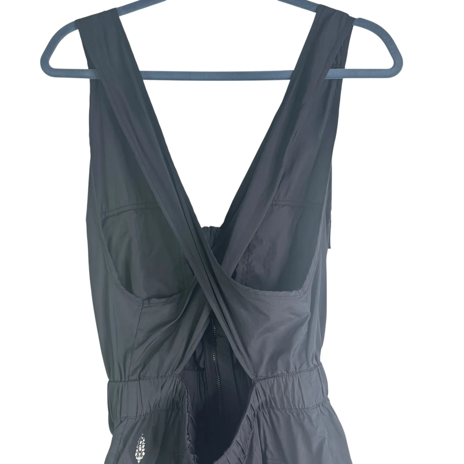 Free People Movement Noiseless Back on Trek Shortsie Gray Small Romper - Image 6