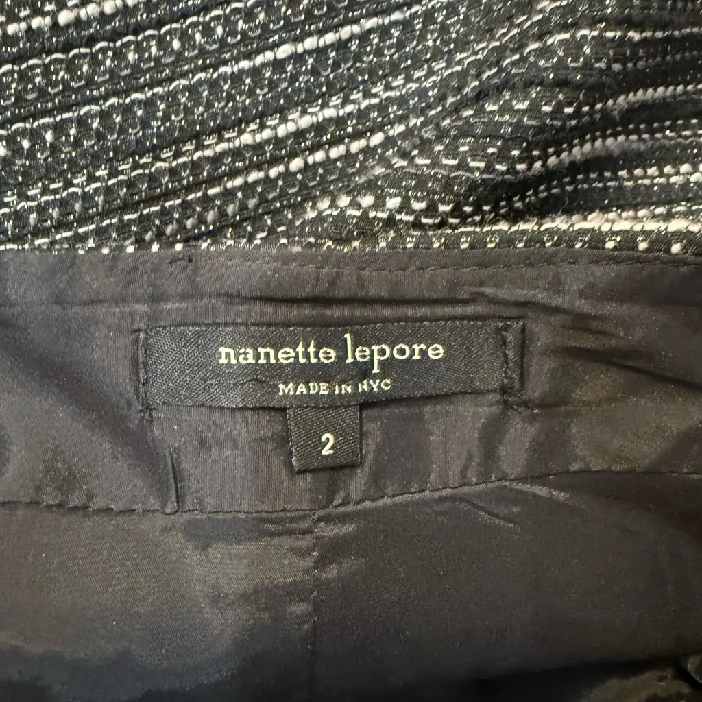 Nanette Lenore Craftwork Tweed Skirt Career Pencil Charcoal Lined NWT Size 2 - Image 10