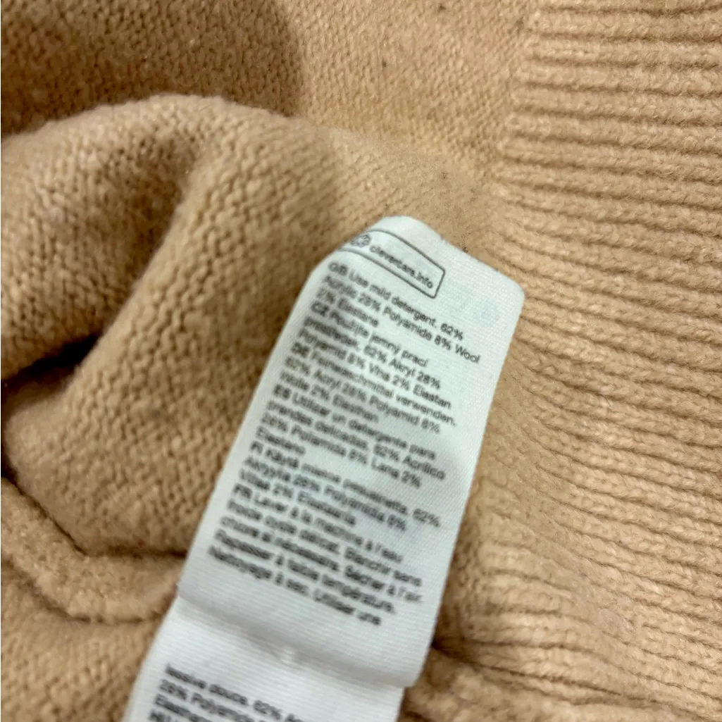 & Other Stories Mock Neck Sweater Womens XS Cream Wool Blend Paris Atelier - Image 6