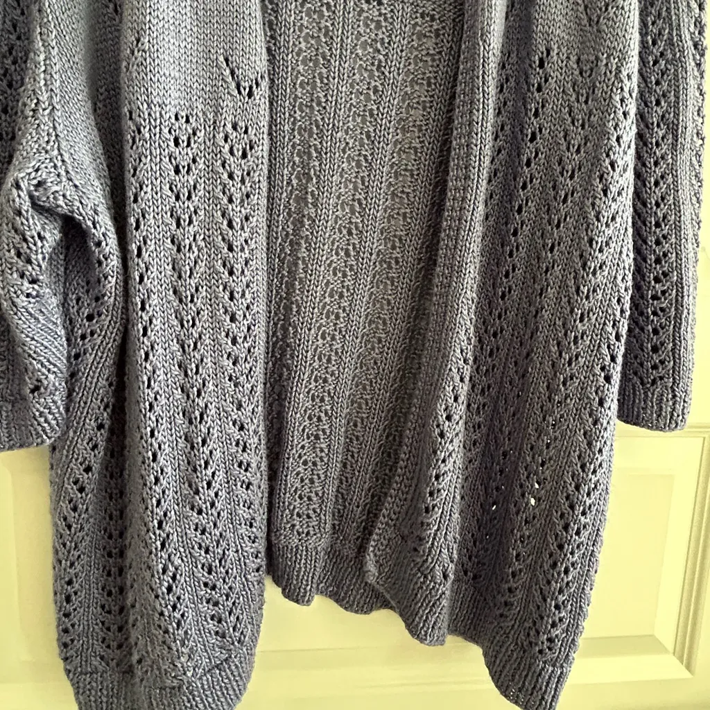 Handmade Knit Cardigan Purple Size 2X - Image 5