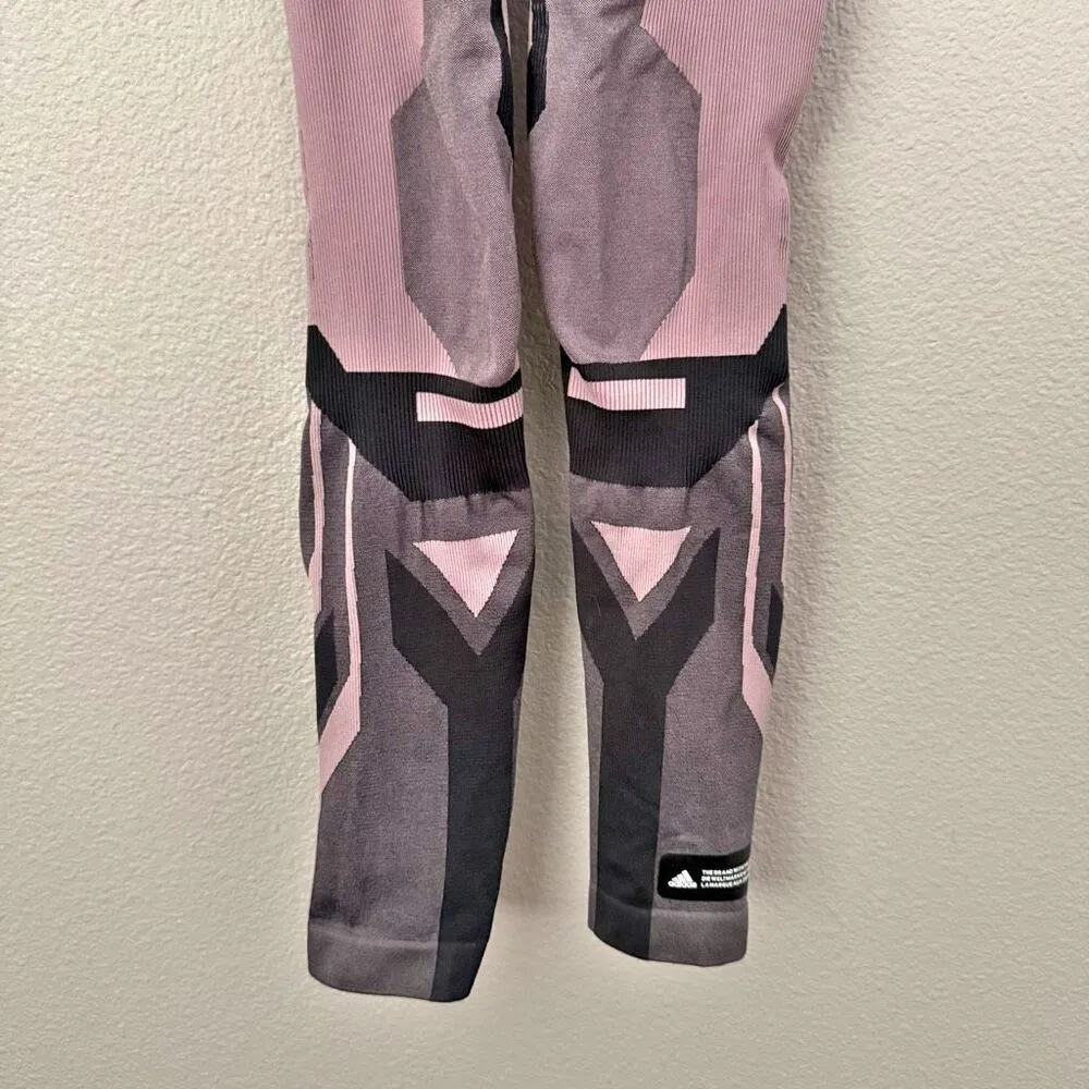 ADIDAS | Formotion Compression Sculpt Two-Tone Tights Magic Mauve Carbon | Small - Image 6