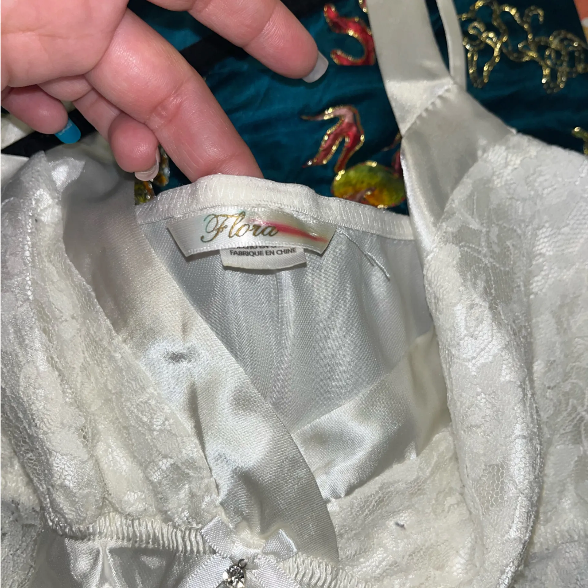 Vintage Flora‎ Nikrooz Ivory Satin & Lace Slip Dress – Size Medium - Image 9