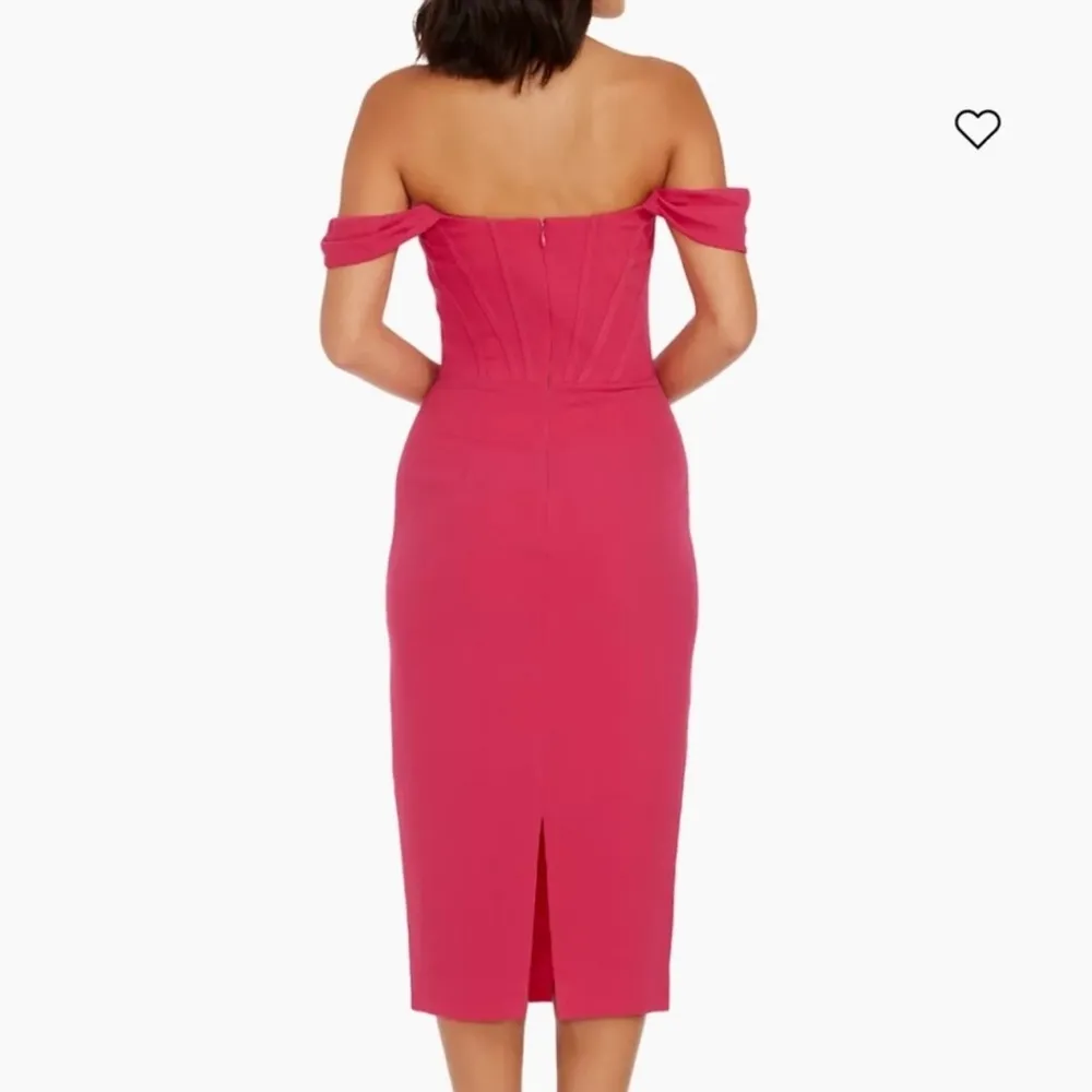 NWT Dress The Population Vickie Off-the-Shoulder Sheath Dress Begonia Pink sz XS - Image 2
