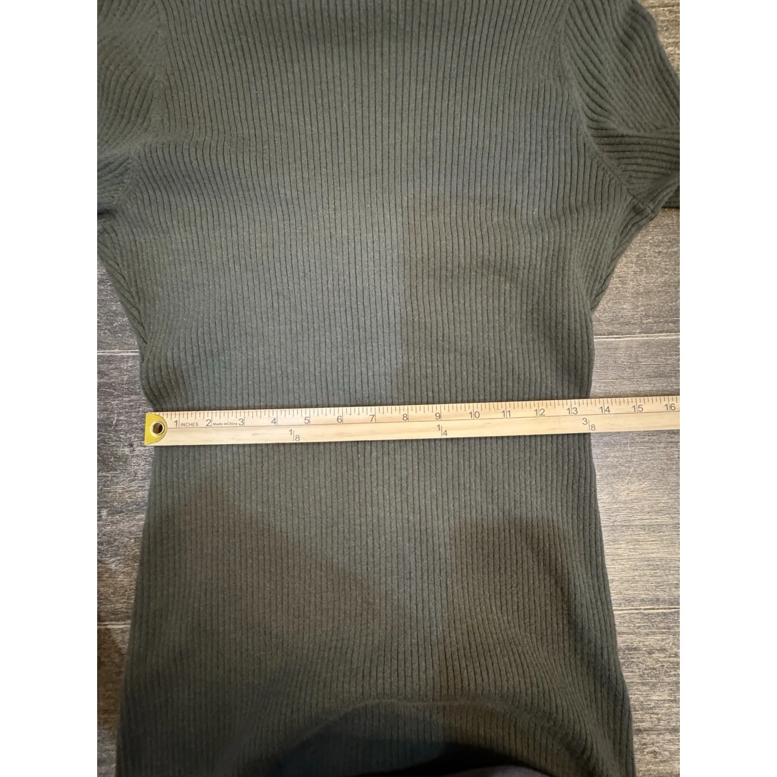 L'Agence Maci Button Duster Cardigan Ribbed Sweater Dress in ivy green Size XL - Image 9