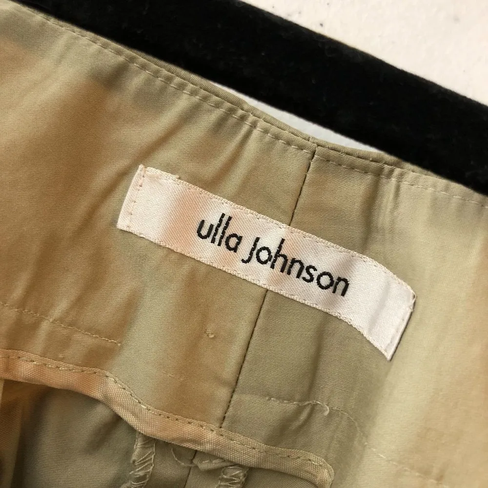 Ulla Johnson Womens Dress Pants Straight Leg Cotton Beige 6 - Image 4