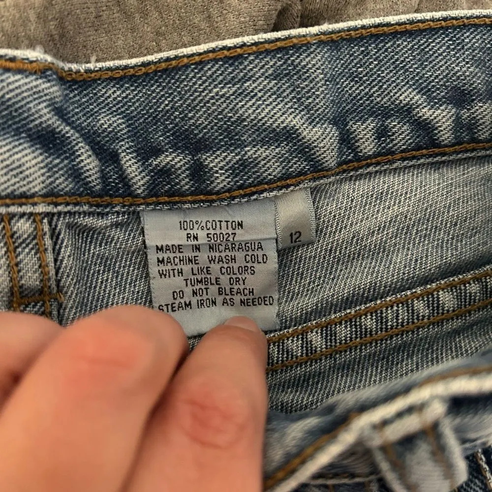 Vintage dark wash high waisted straight leg relaxed fit jeans 90s 1990s y2k - Image 12