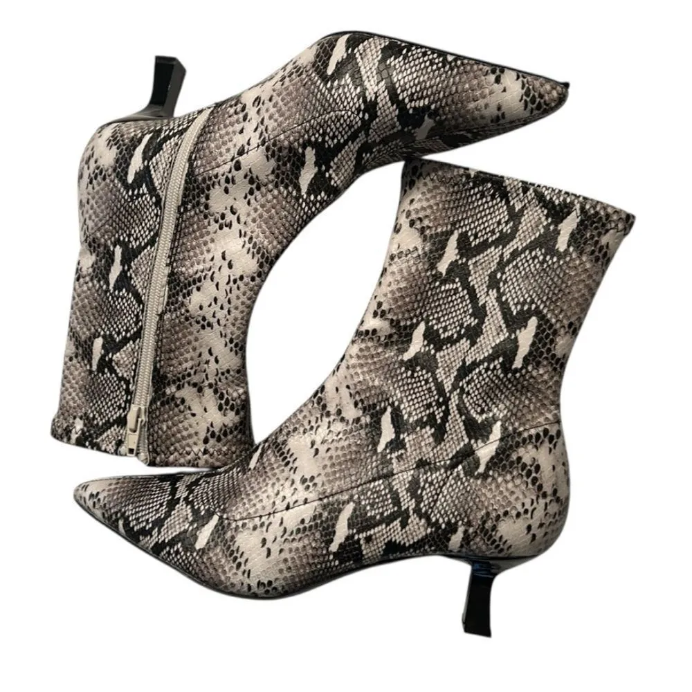 Abound Snake like Print Ivory Mid Ankle Boots(Size 8M) - Image 2