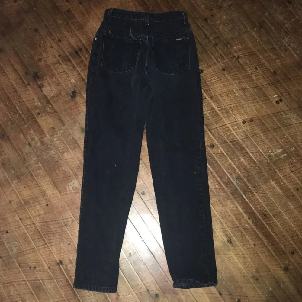 Vintage 80’s black button up Original Jenjer jeans Black Size 4 - Image 2