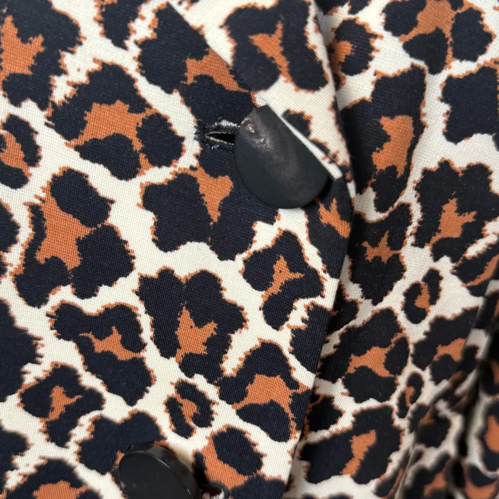 Diane Von Furstenberg Animal Print Blazer Large Siren Office Administrative - Image 10