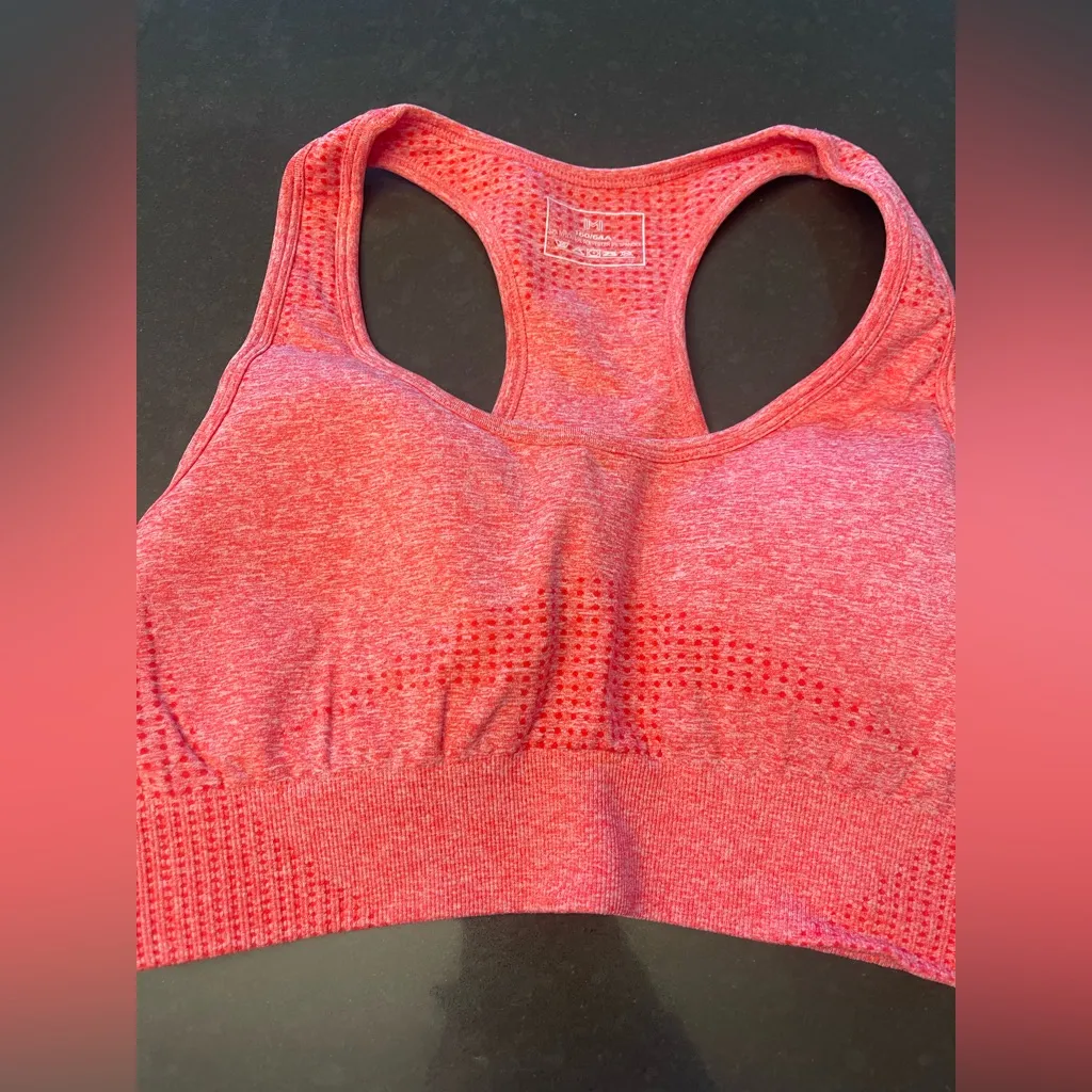 NWOT FITNESS YOGA SPORT SET ORANGE PEACH M Size M - Image 5