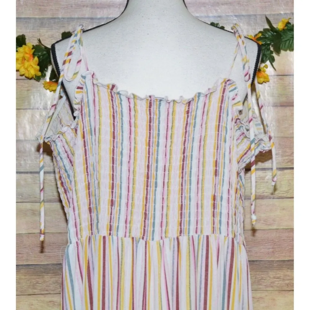 Wild Fable Striped Sleeveless Maxi Dress Plus Size 4X Tie Up Straps Sundress - Image 8