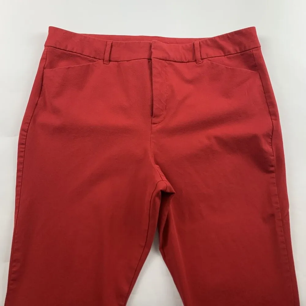 Old Navy Robbie Red Stretch Canvas High Rise Skinny Pixie Pant 16 - Image 2