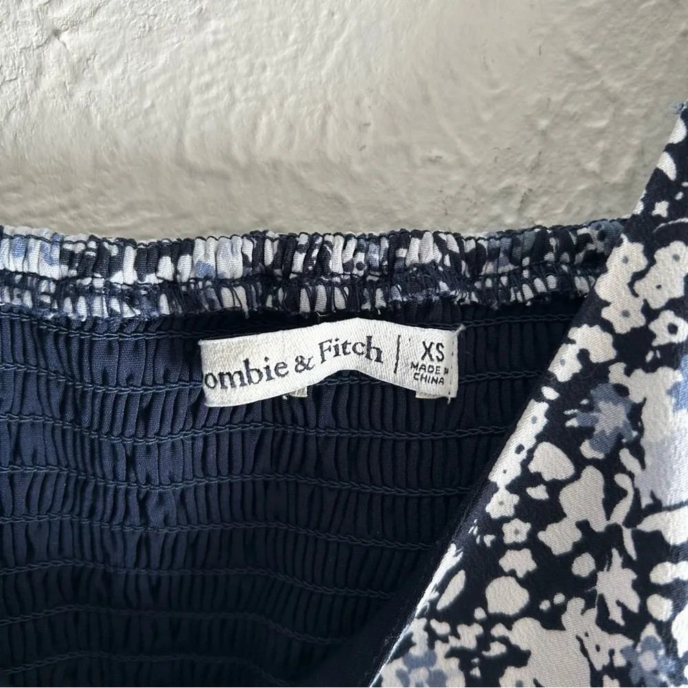 Abercrombie & Fitch Floral Long Sleeve Smocked Back Babydoll Dress XS - Image 3