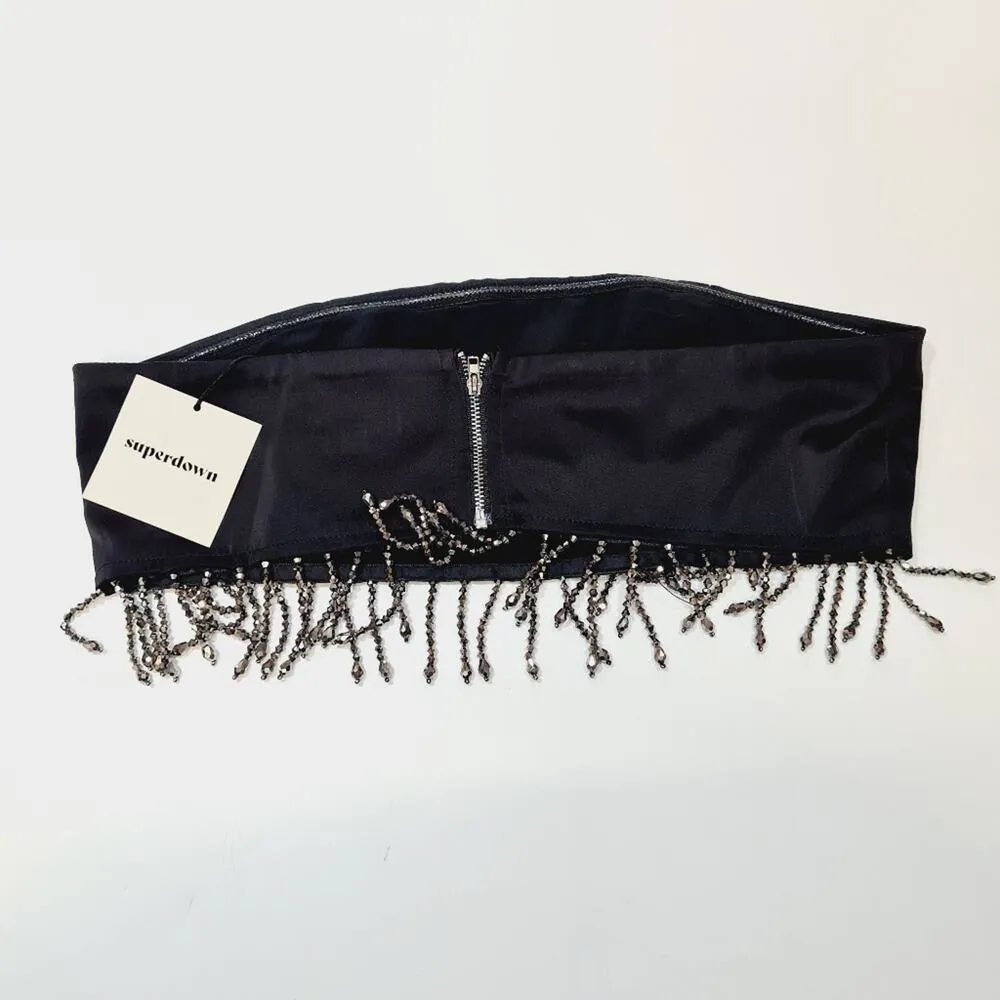 Superdown Evie Beaded Top in Black Medium - Image 11