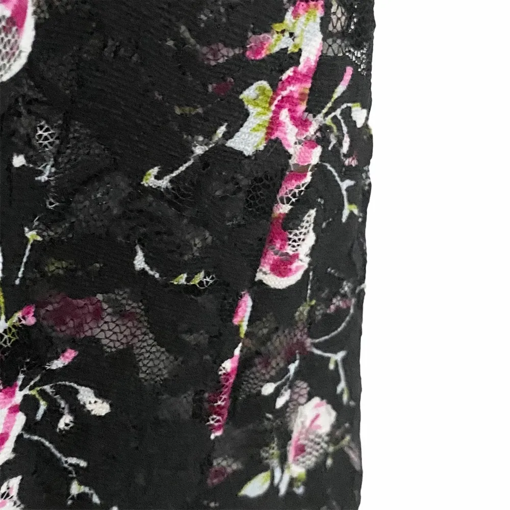 new LF Millau ♥︎ Floral Print Lace Babydoll Dress ♥︎ Black ♥︎ Med ♥︎ with Tags - Image 9