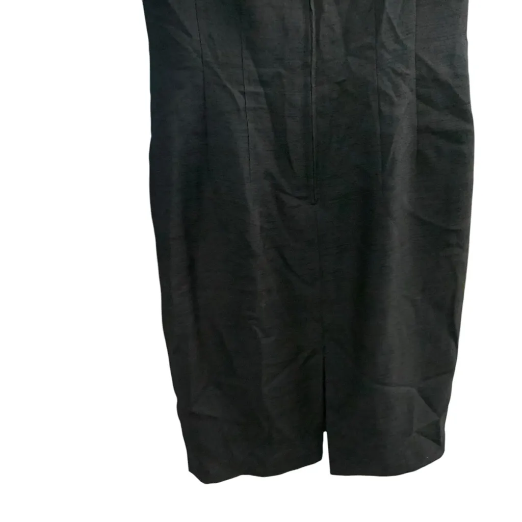 AJ Bari Vtg 90s Black Off the Shoulder Big‎ Bow Accent Cocktail Party Dress Sz 8 - Image 6