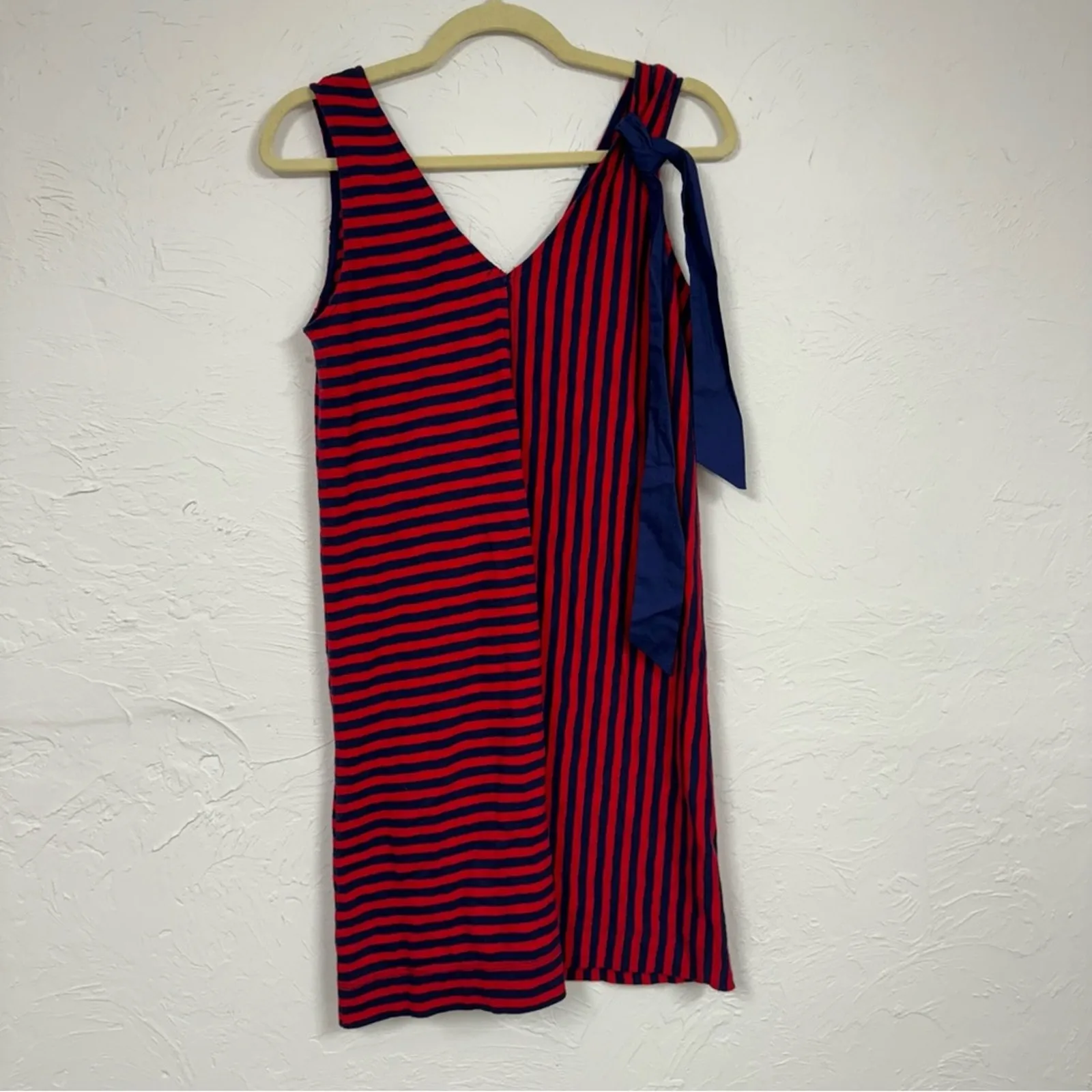 Vineyard Vines Red & Blue Striped Mini Dress Womens XXS Sleeveless Summer Shift - Image 9