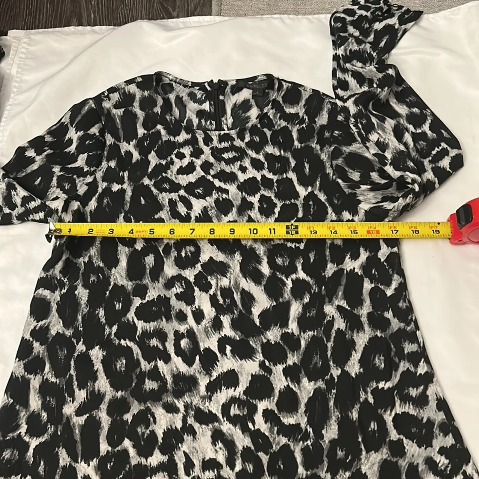 Rachel Zoe Black/White Animal Print Dress Tunic 2 Long Sleeve Mobwife Dopamine - Image 9
