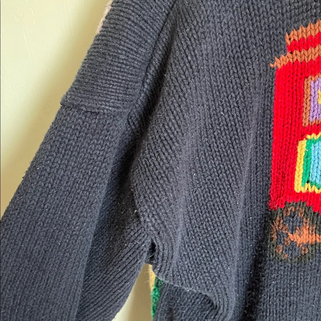 Karen Scott Scenery Cardigan Houses FLAWED - Image 10