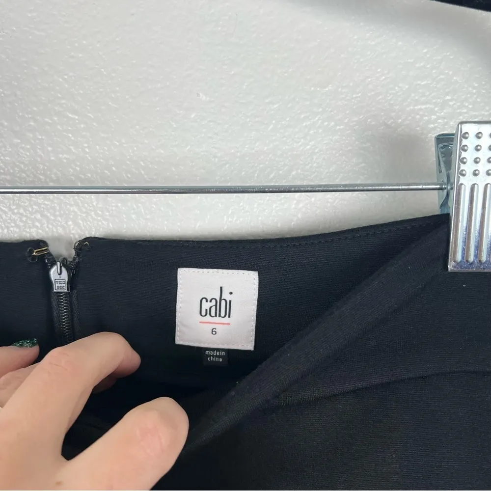 Cabi Agency jersey Stretch Ponte Skirt Black Sz 6‎ - Image 4