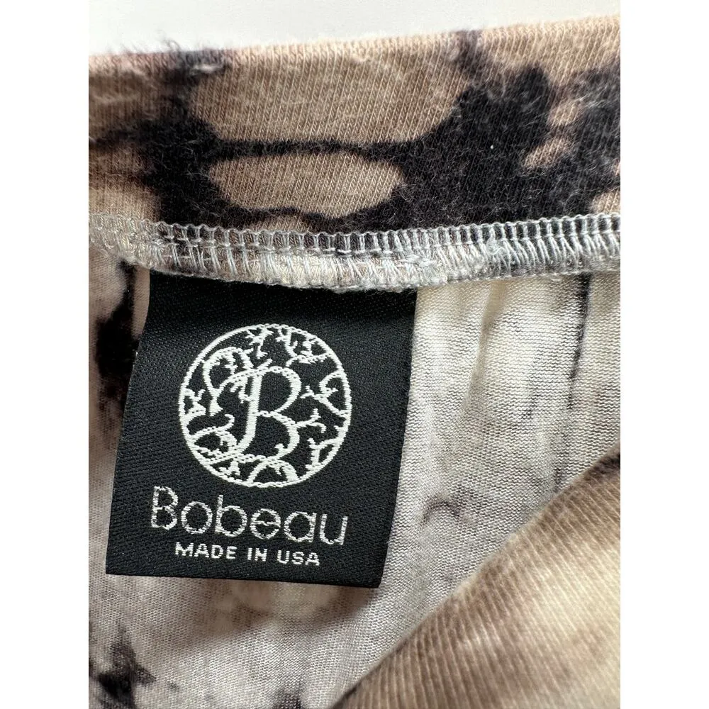 Bobeau Skirt Women Small Brown Blue Tie Dye Print Elastic Waist Side Slit Maxi - Image 5