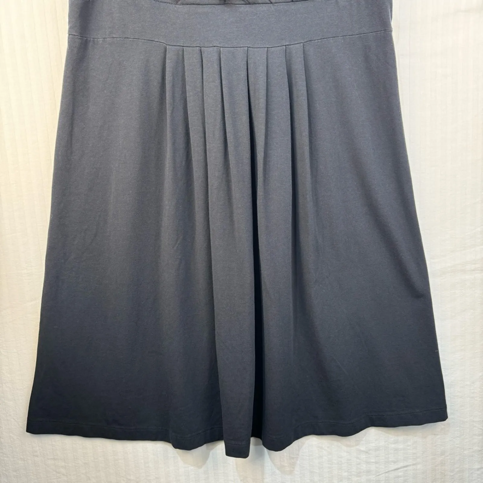 Land’s End Black Mini Dress Sleeveless Plus Size 1X Crossed V-Neck Cotton Blend - Image 4