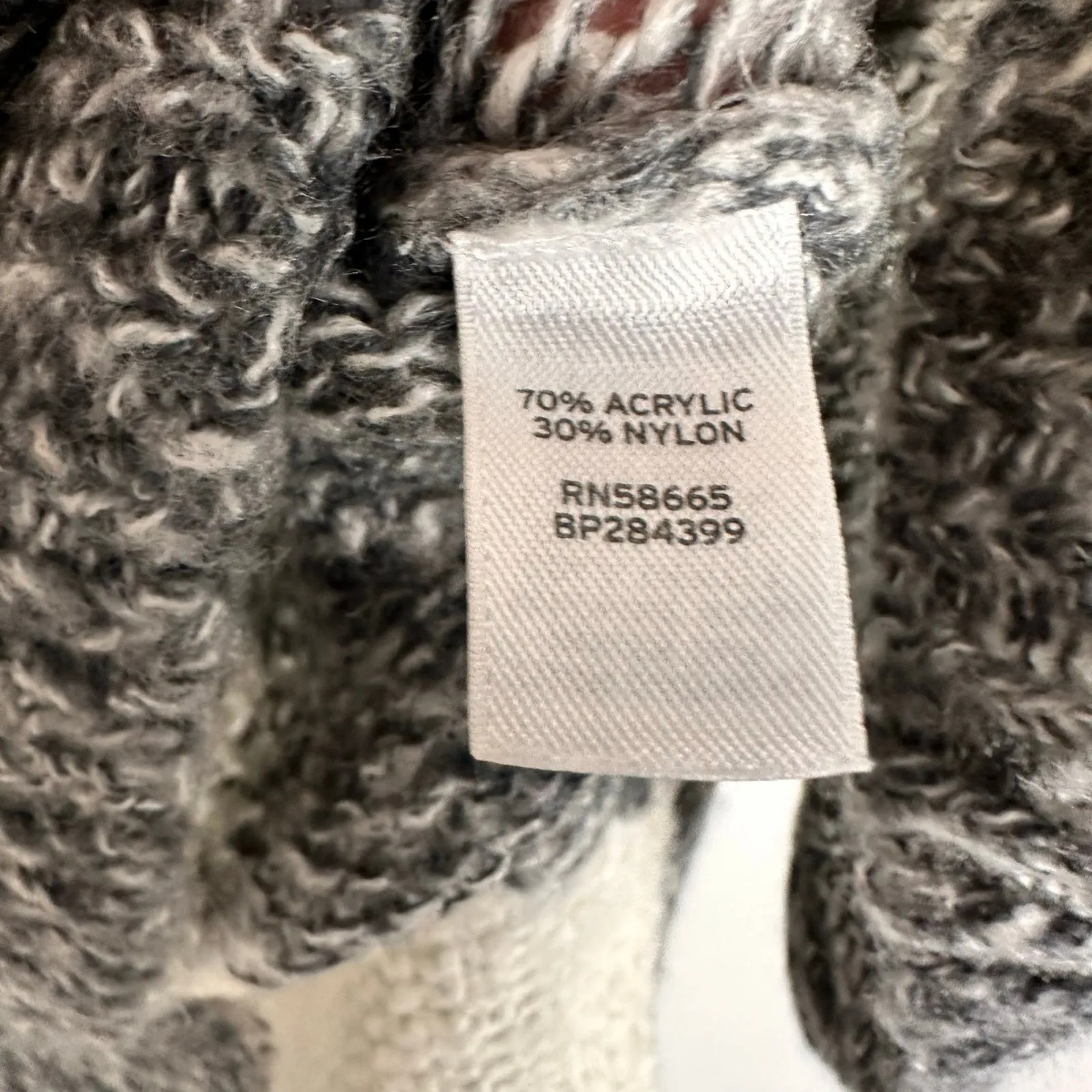 Nordstrom BP. Colorblock Gray Knit Boatneck Crop Sweater Size Medium - Image 11