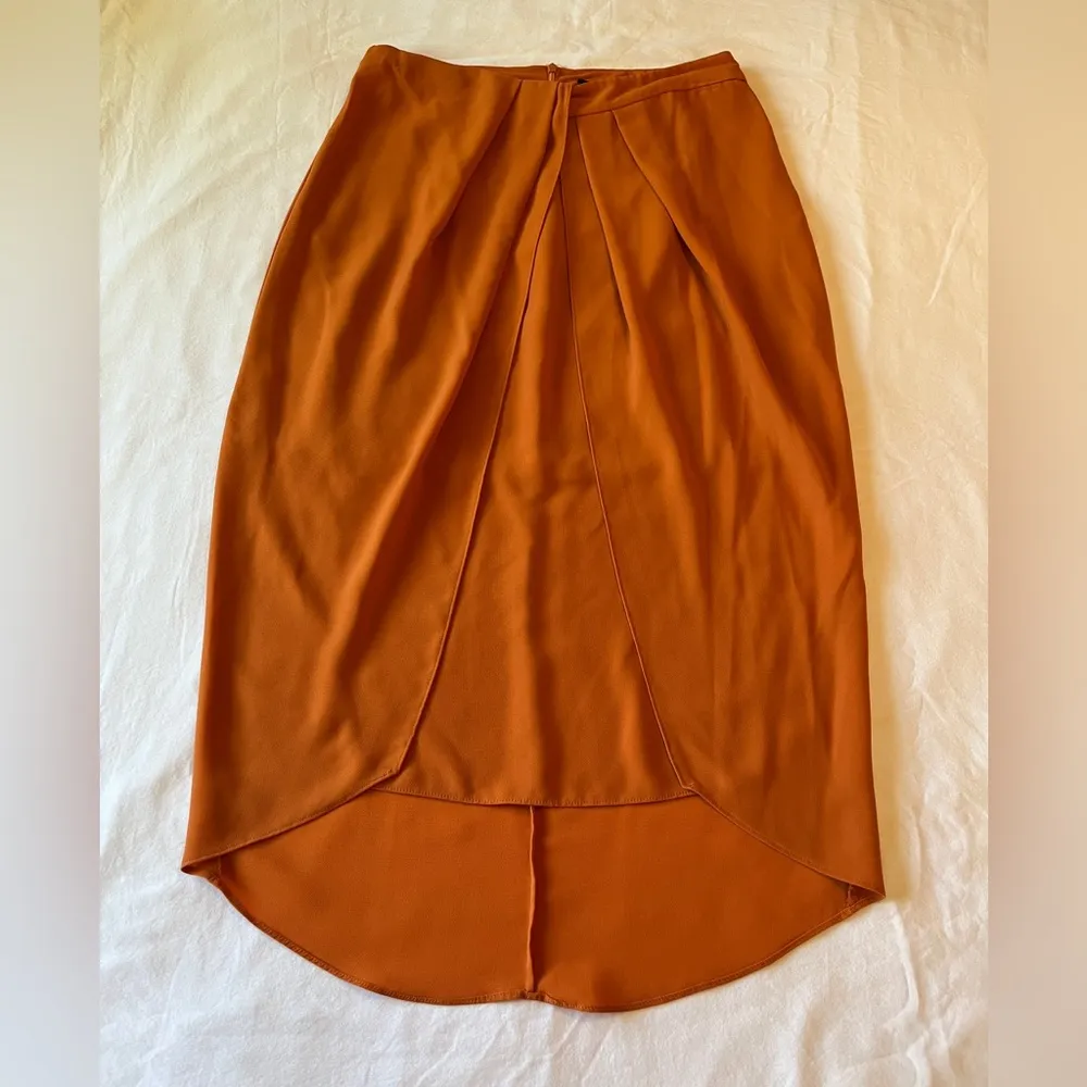 Sarong Midi Skirt in Sunflower 2020 by G.I.N, Size M, Burnt Orange EUC Size M - Image 3