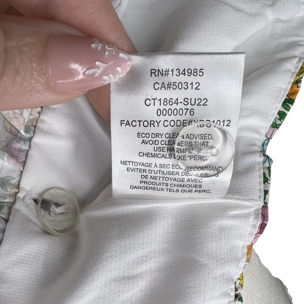 For Love and Lemons Raleigh Crop Top Size Small Floral Multicolor - Image 10